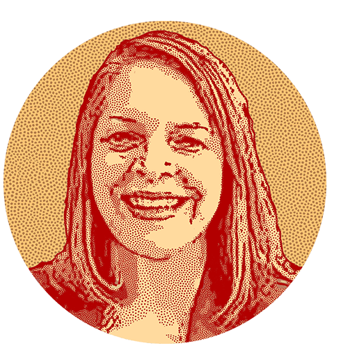 Portrait illustration of Dr. Amy Buechler-Steubing, UT San Antonio