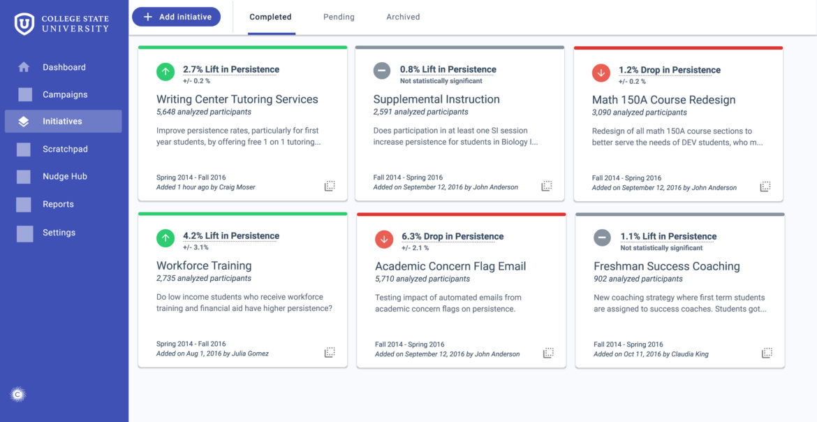 Screenshot: Maximize the Impact of Student Success Initiatives with Regular Efficacy Assessment
