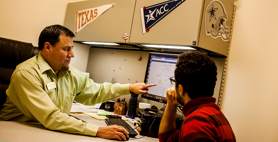 photo of advisor and student at ACC